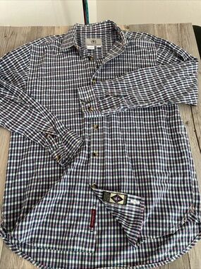 The Territory Ahead Mens Long Sleeve Plaid Button Casual Dress Shirt Medium